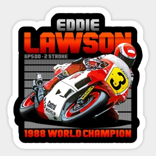 Eddie Lawson 1988 500cc Legend Retro Sticker